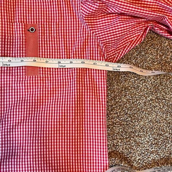 Visconti Men's Red/White Plaid Long Sleeve Button Down Shirt. Size Large - Picture 7 of 8